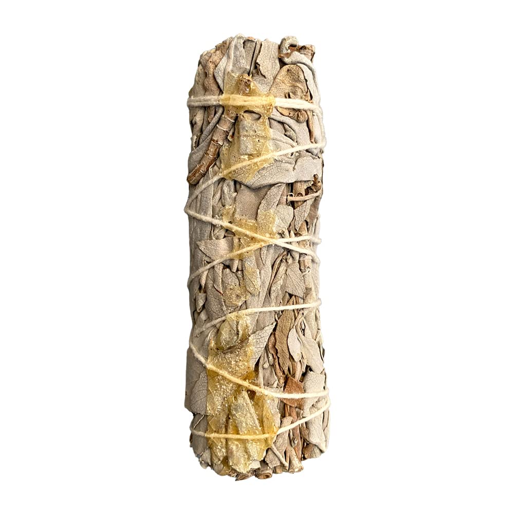 White Sage and Copal Resin 4-inch Smudge Stick