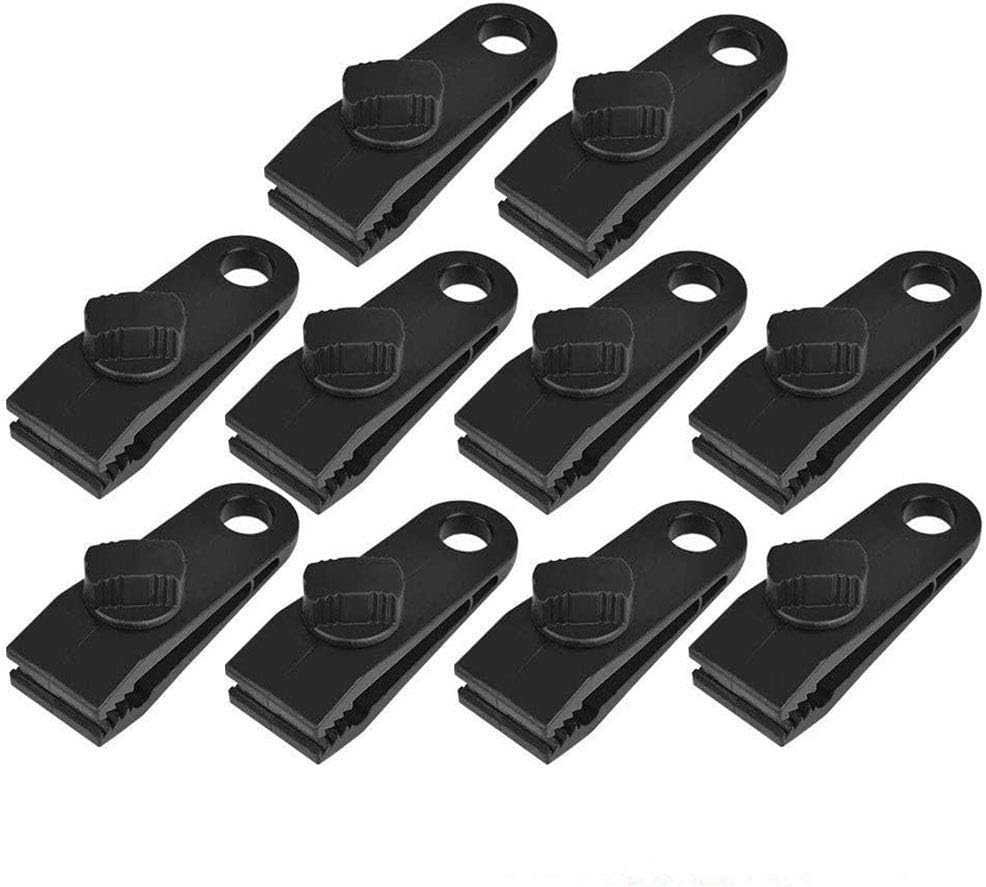 10 Pcs Heavy Duty Multi-Purpose Thumb Screw Tarp Clips Clamps Withstand 60mph Strong Wind Fit for Holding up Tarp, Canopy, Car Cover, Pool Cover, Boat Cover, Hammock Cover