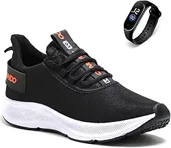 Tenis Masculino Academia Corrida Treino Esportivo Caminhada Confortavel e Leve + Relógio Digital