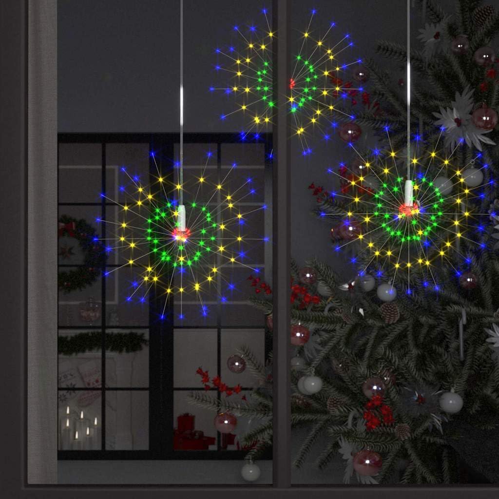 HaoChrymec Luce a fuochi d'artificio con 140 LED, multicolore, 20 cm