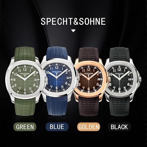 Specht & Söhne Watches for Men Japan Miyota 8215 Movement Watch Sport Movt Classic Automatic Mechanical Mens Wristwatch Rubber Strap Waterproof 40MM (Black) by SPECHT&SOHNE - Used condition - Image 8