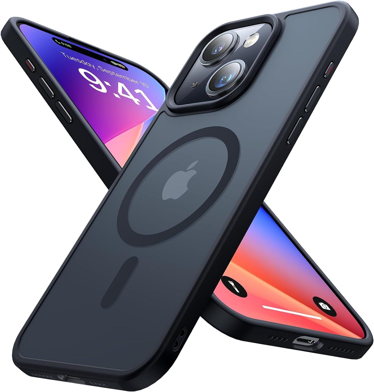 LANDEEMagnetic Case for iPhone 15 Case Mag-Safe Wireless Charging Cover Black