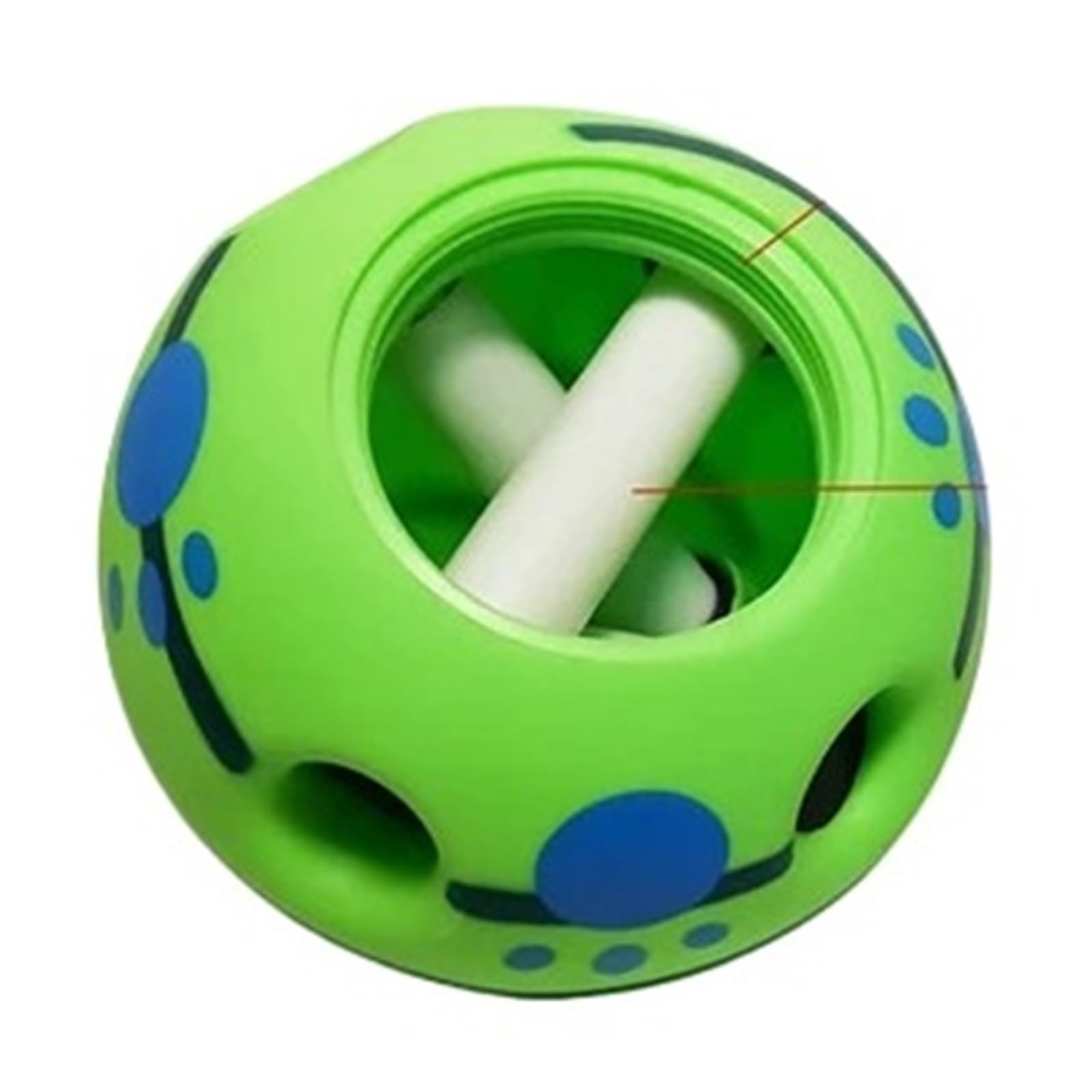 Generisch Interaktives Hundespielzeug, Futterspender, Leckerli, Haustierball, quietschendes Spielzeug(XL - Diameter 14cm)