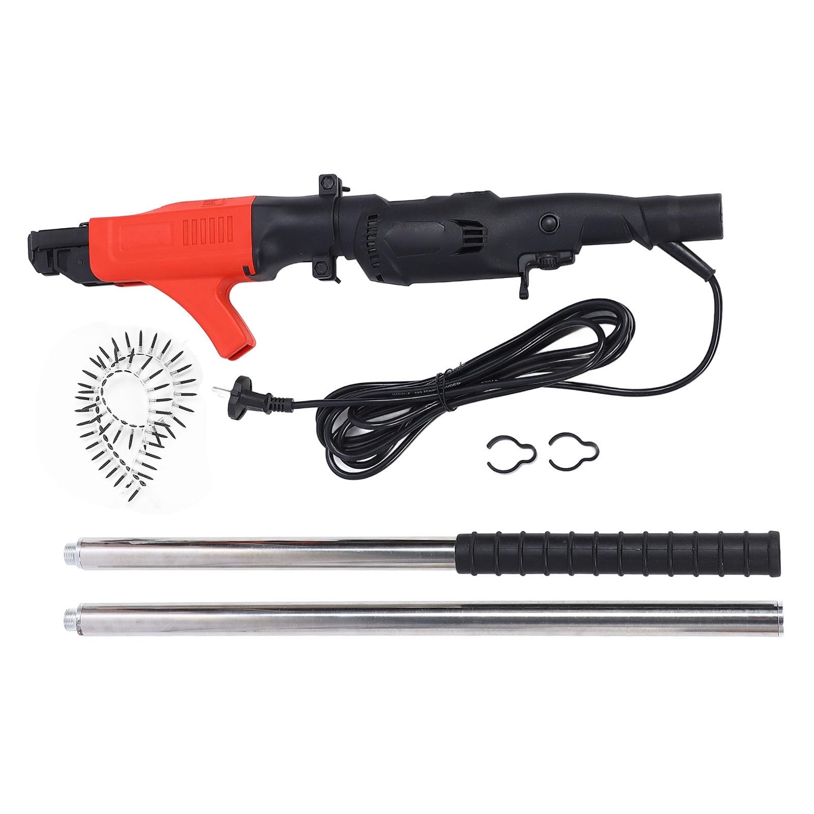 Pistola Atornilladora para Paneles de Yeso, Motor sin Escobillas, 3500 RPM, Destornillador Automático con Cuello Giratorio 360, con Ajuste Rápido para Proyectos de Revestimiento