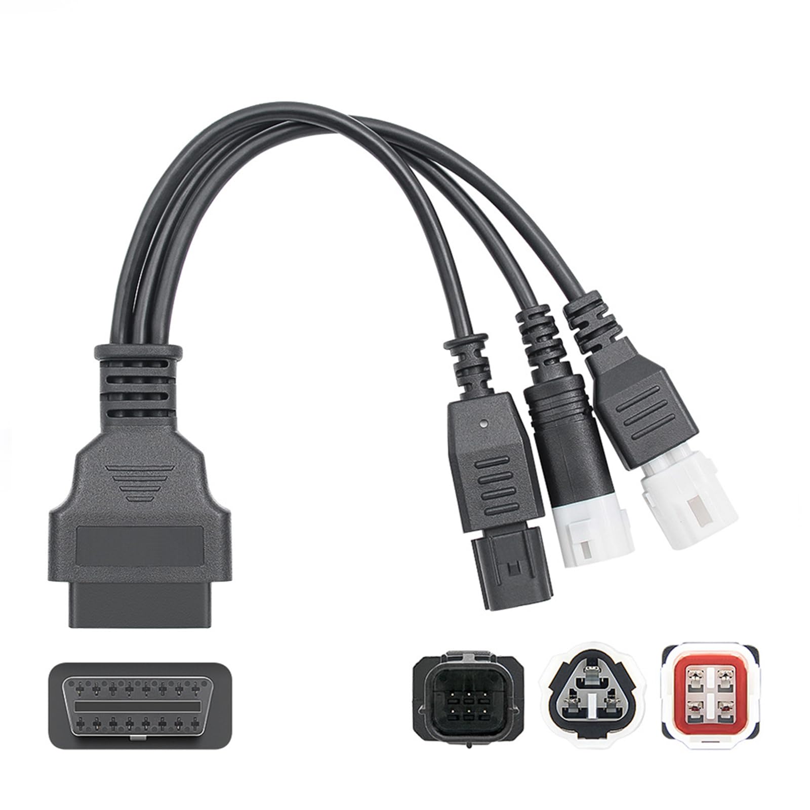 Kabel diagnostyczny OBD2, 3, 4, 6-biegunowy, OBD2, czytnik kodów błędów, adapter do motocykla, OBD-II, system silnika, narzędzia diagnostyczne, części motocyklowe, kompatybilne tylko z motocyklami
