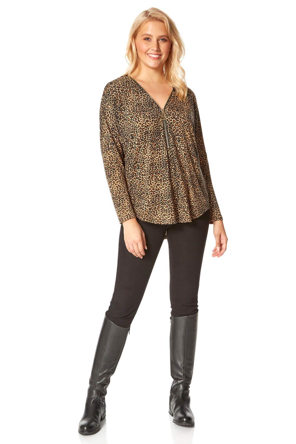 Roman Originalsfront Zip Top For Women Uk Ladies Brushed Blouse |  Desertcart Seychelles, image size:1000x1500