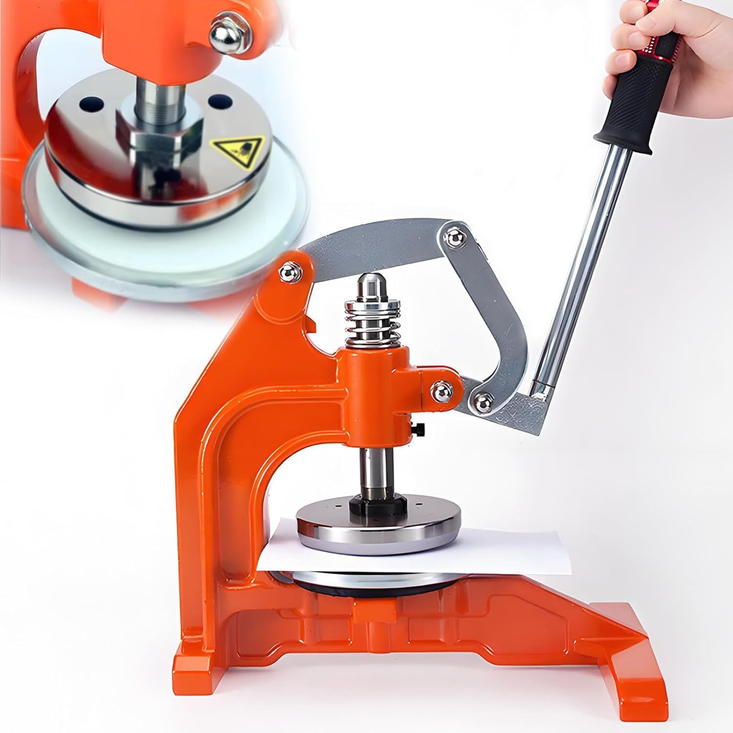 Taglierina per campionatori di tessuto, taglierina rotonda per campioni a pressione, portatile, per campionamento circolare di precisione su tessuto, carta, tessuto, moquette e schiuma