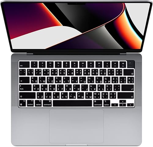 Vista 39 de Funda de teclado de silicona española, para MacBook 2023 Pro14 A2779/Pro16 A2780/2022 Air 13 M4 M2 A3240 A3241 A2681/2021 Pro de 14 pulgadas 16