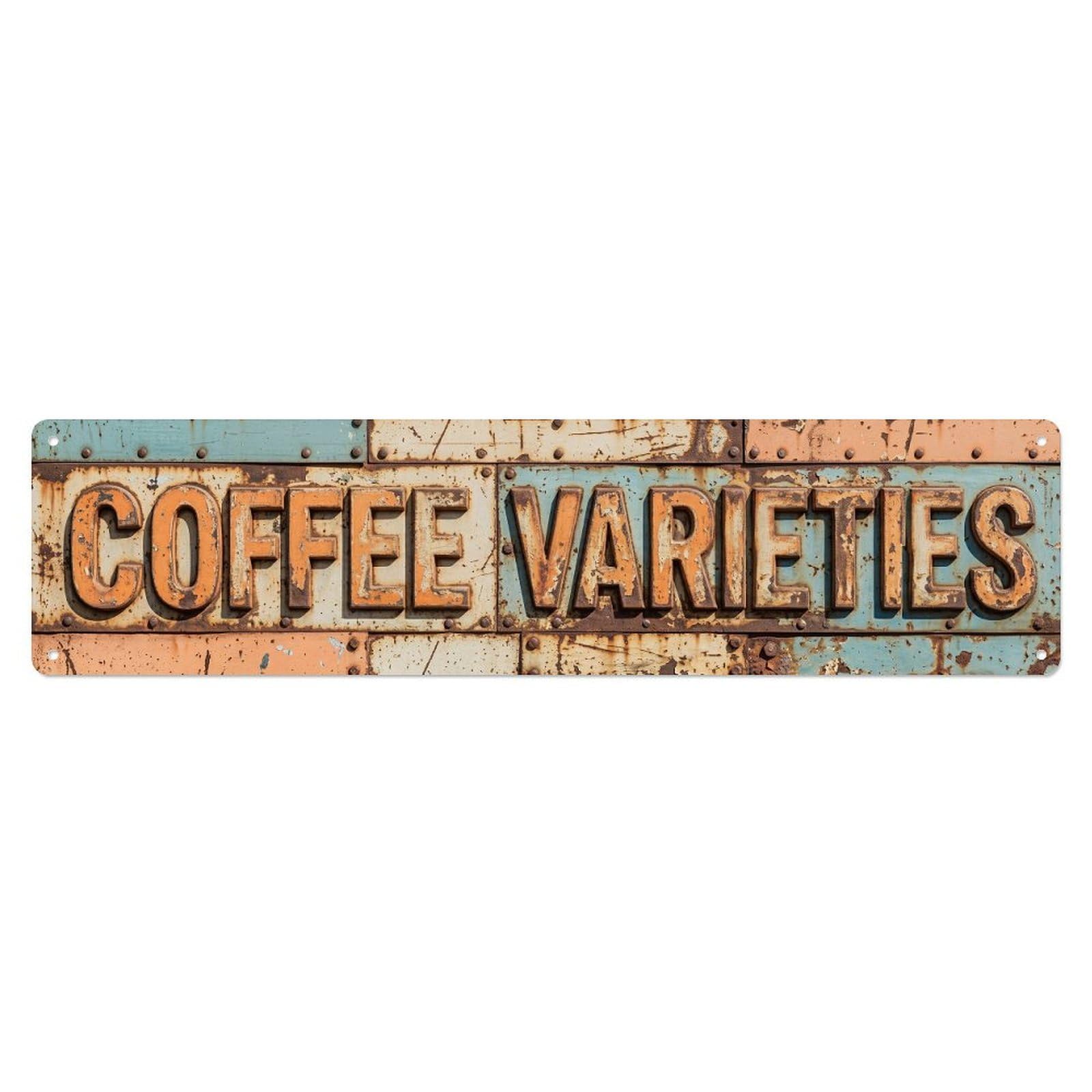 Coffee Varieties Home Metal Tin Sign