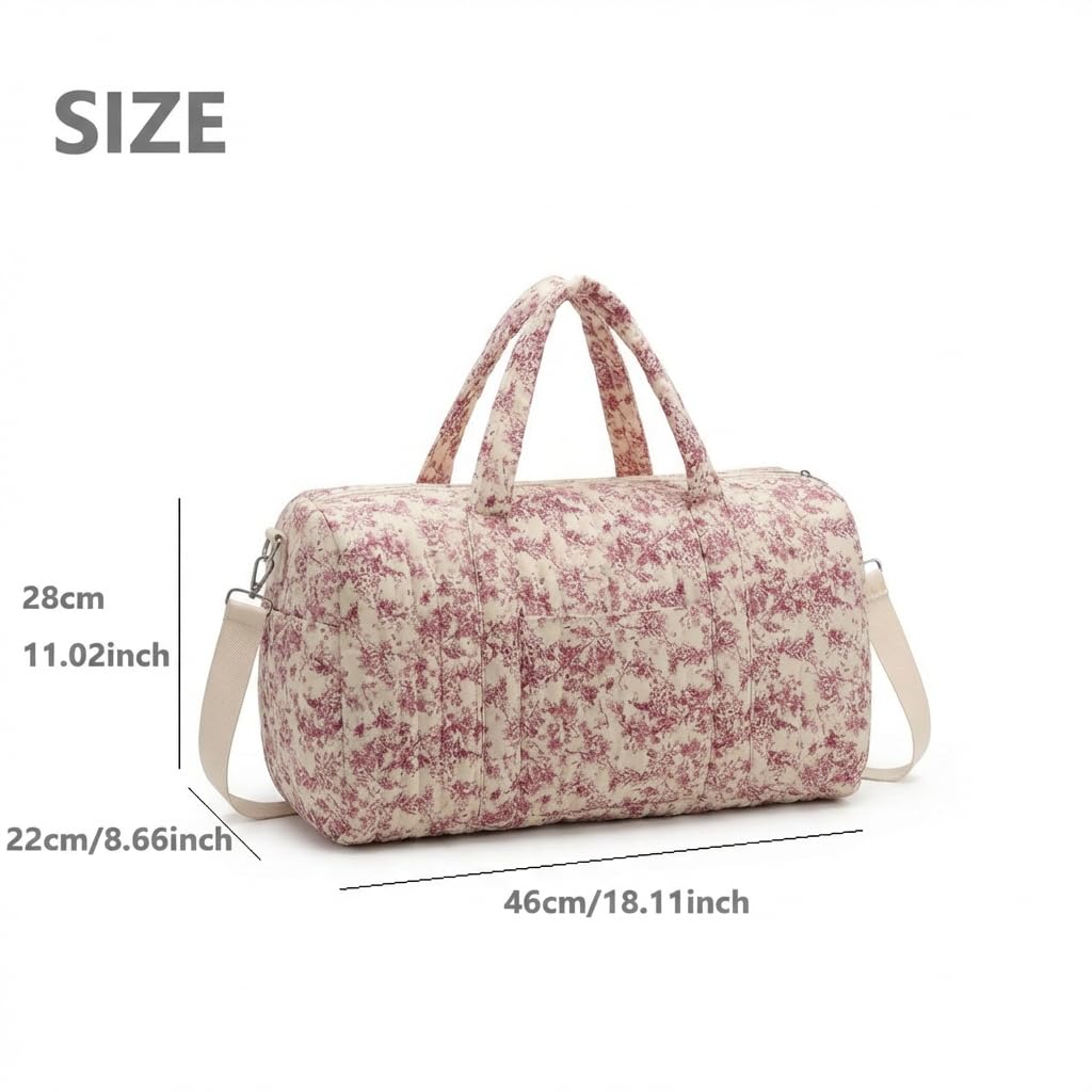 GSenhui Bolsa de lona acolchada para mujer, bonita bolsa de hospital para bebé, bolsa de lona floral