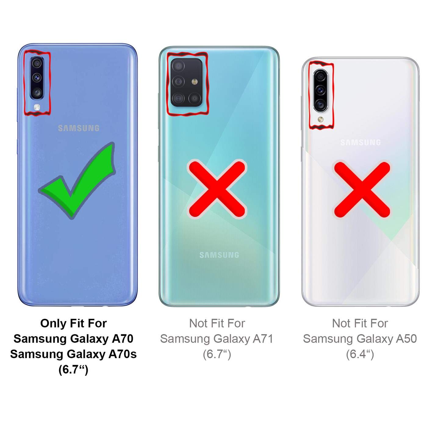 Verco custodia per Samsung Galaxy A70, Case per Galaxy A70 Cover PU Pelle Portafoglio Protettiva, Nero