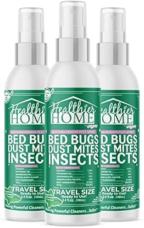 CHOMP! Bed Bug Spray, 3 Pack, Travel Size, Natural, Plant Based Bed Bug Killer, Insect & Pest Control for Home and Hotels for Ants, Bed Bugs, Spiders, Dust Mites, Flys, Peppermint Scent, 3.4 Fl Oz