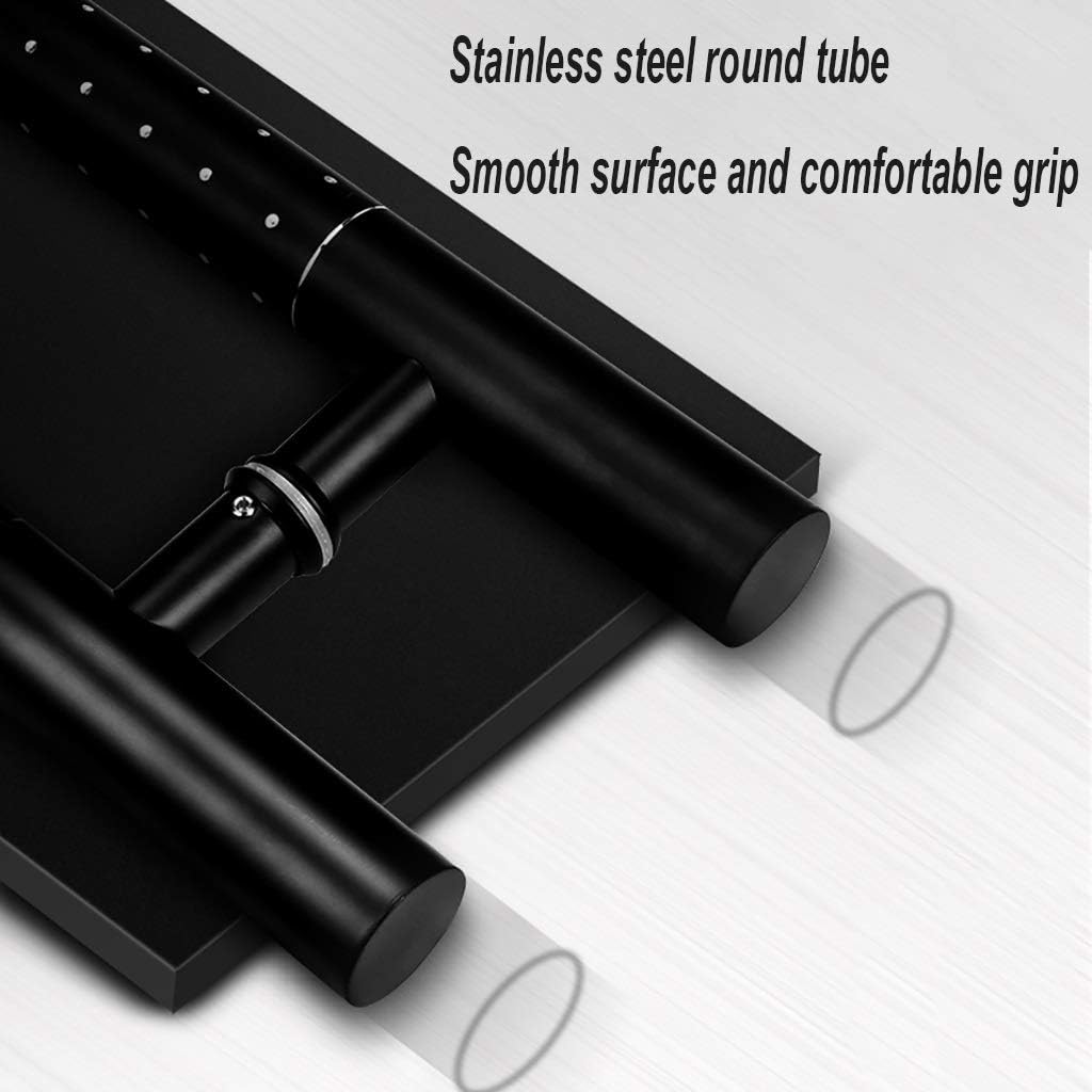 Black Stainless Steel Commercial Office Tempered Glass Door/Sliding Wooden Barn Door Push-Pull Handle, 4 Lengths (Size : 600×400mm)