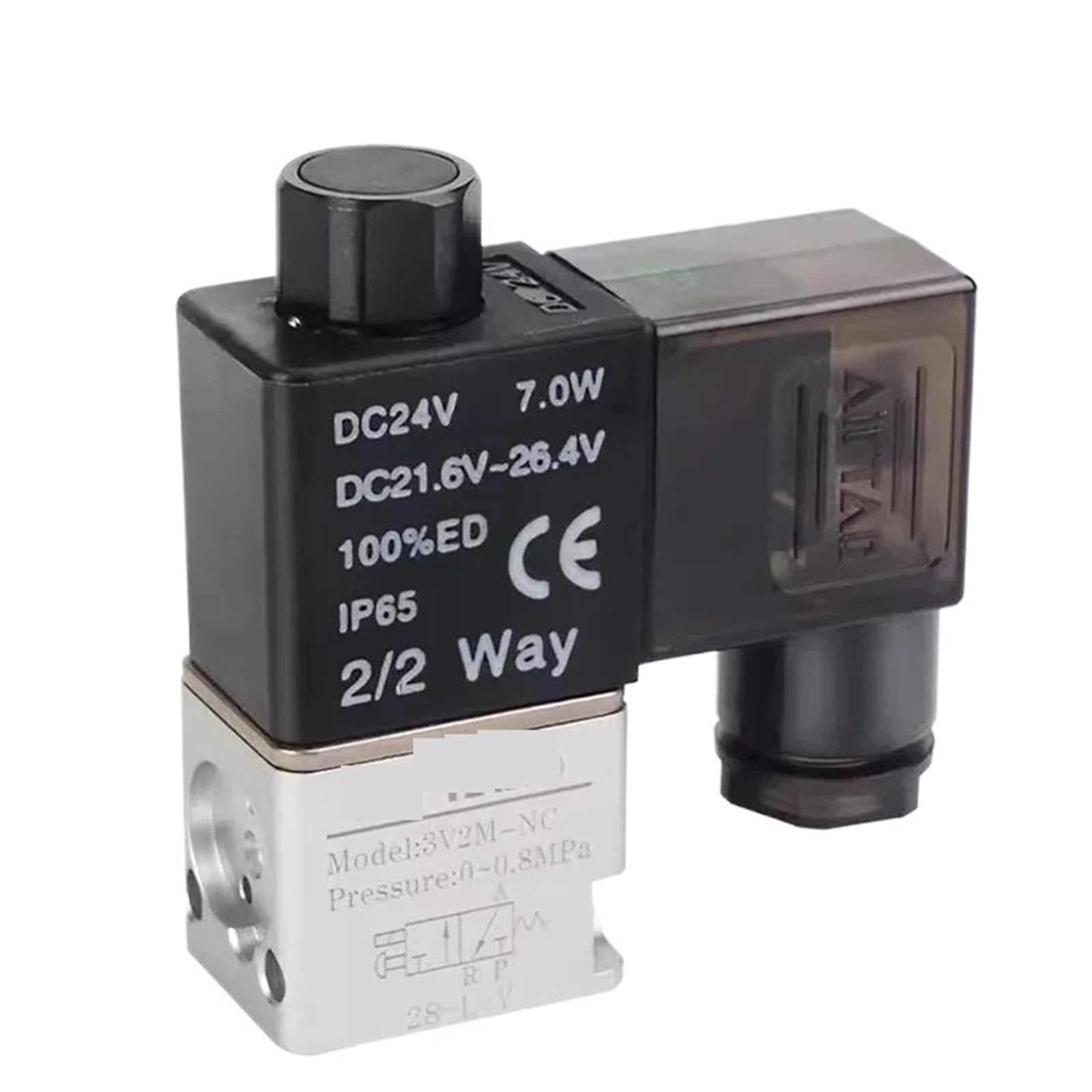 Électrovanne 3V2M pneumatique haute précision à collecteur compact 2F DC24V