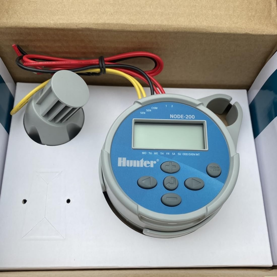 GNCGarden Contrôleur système d'irrigation Hunter Node 200 2 stations Batteries 9V | Programmeur autonome sans fil pour 2 stations | Programmation facile et sans câbles supplémentaires