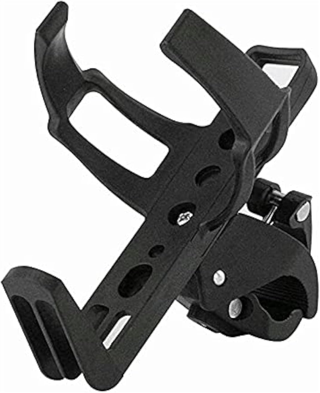 Adjustable Bicycle Water Bottle Cage Holder Rack Bottle Holder and No Tools Needed Bracket Stand for Cycle Accessories | Expandable & Adjustable Bottle Cage with Upgraded Clamp, (Black)