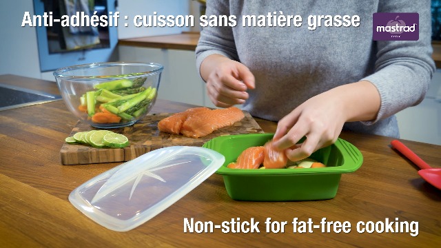 Papillote en Silicone Minute Individuelle - Lot de 2 Vertes, poissons