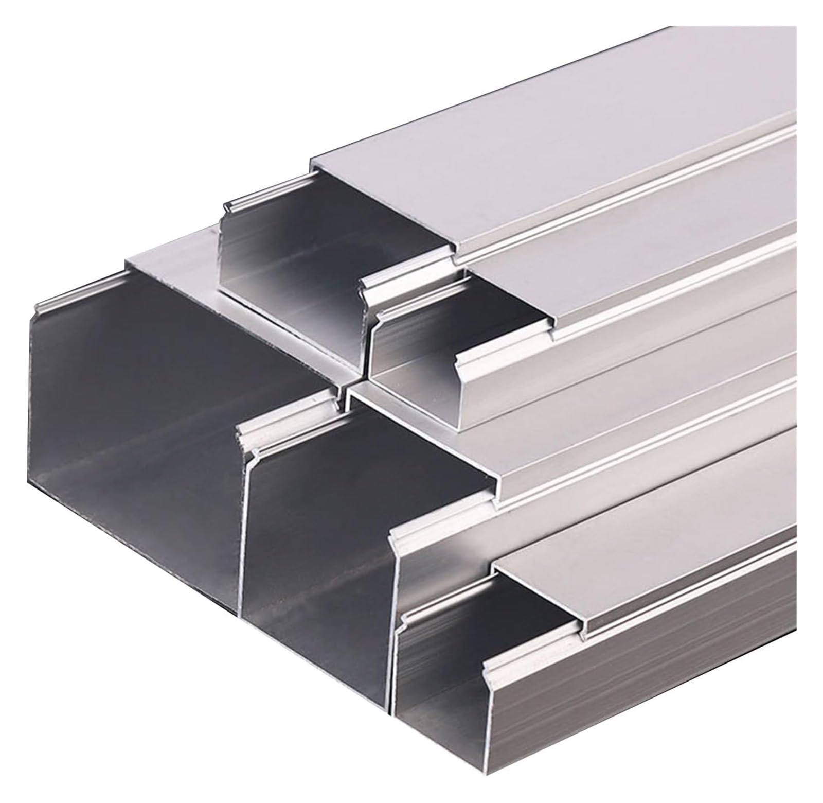 Stainless Steel Cable Trunking, Aluminum Alloy Trunking, TV Cable Wire Tidy Cover for Home And Office, Decorative Cable Cover(50x25x0.8mm)