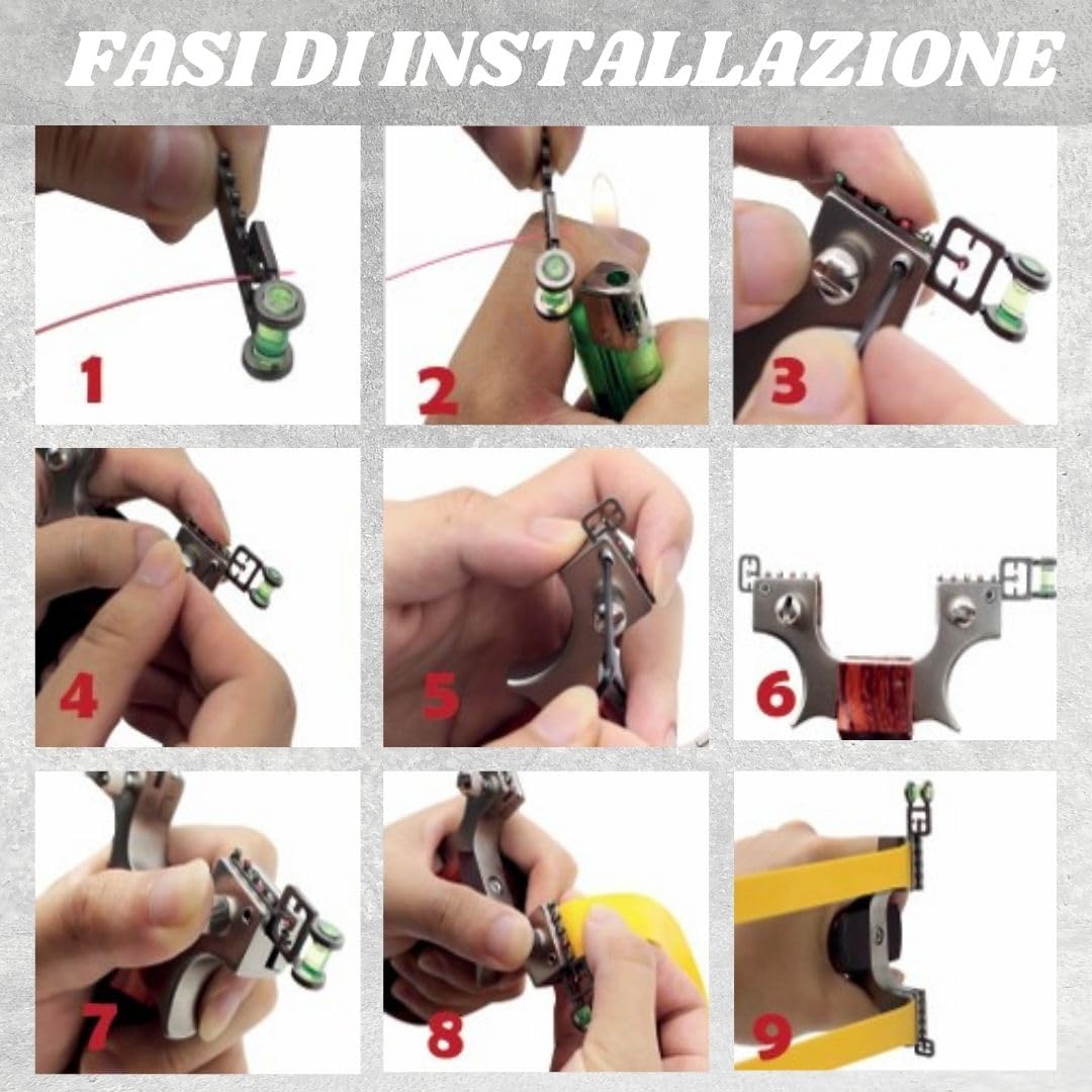 Kit da tiro a segno Professionale di precisione 3 fasce elastico rinforzato + 300 palline caccia