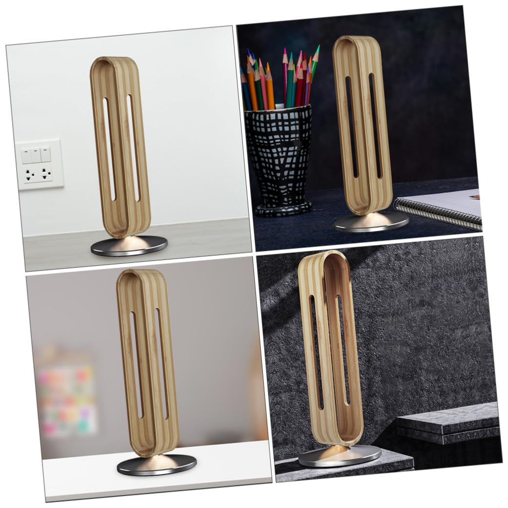 Cabilock Soporte Para Auriculares De Bambú Diseño Minimalista Base Metálica Antideslizante