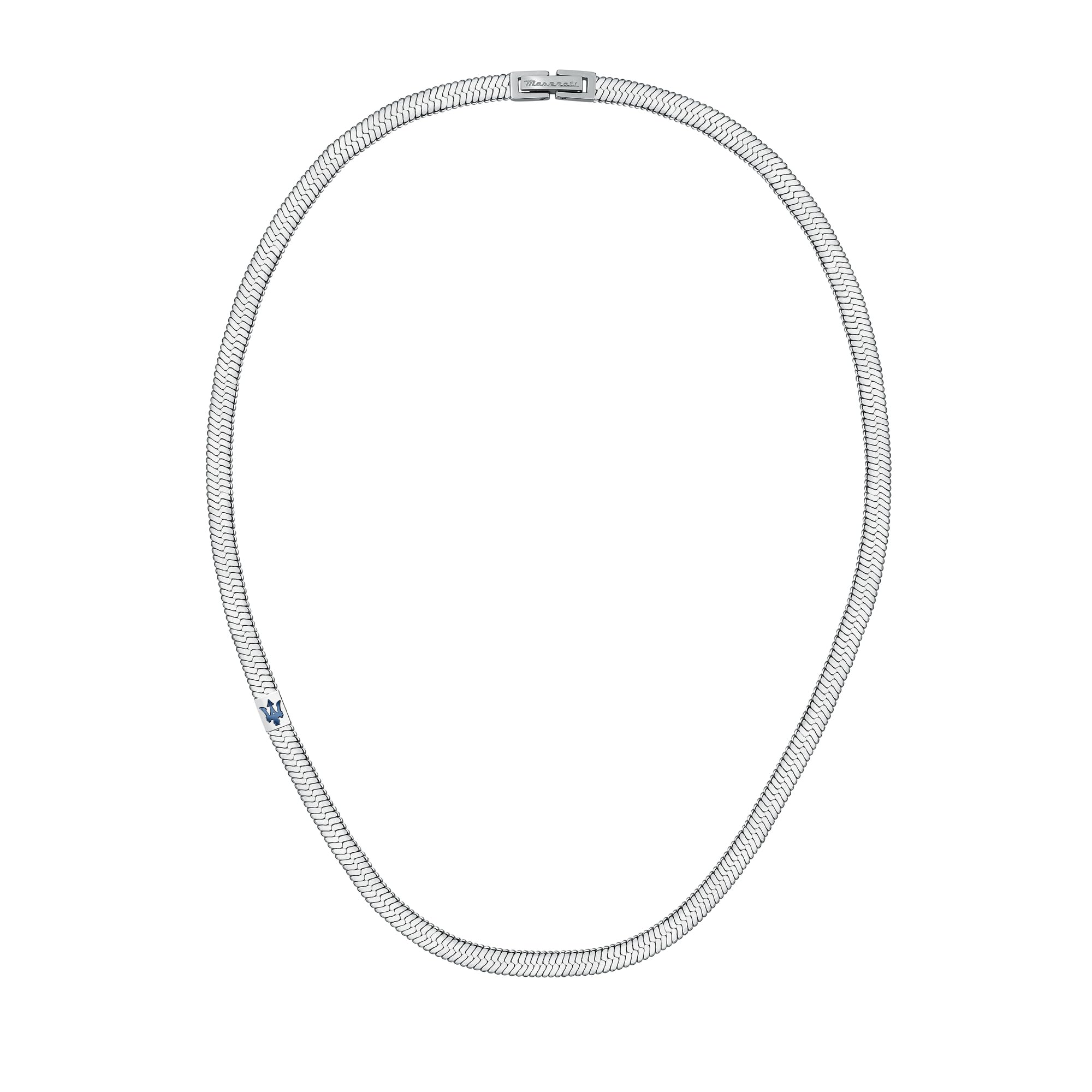 Maserati Iconic Collar Hombre de Acero, IP azul - JM422AVD14