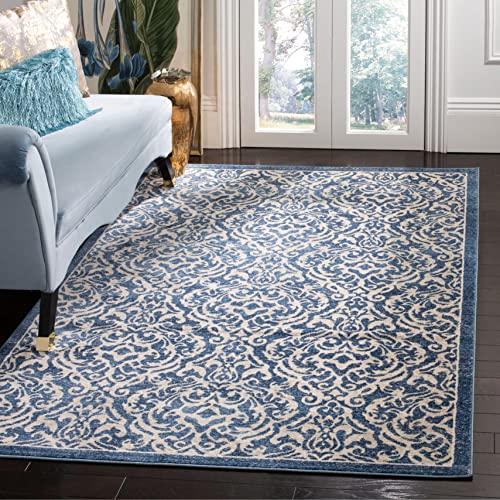 Safavieh Alfombra Rectangular Tejida Tradicional Para Interiores, Colección Brentwood, Bnt810, En Color Azul Marino Crema, 91 X 152 Cm Para Salón, Dormitorio O Cualquier Espacio Interior Safavieh Alfombra Rectangular Tejida Tradicional Para Interiores, Colección Brentwood, Bnt810, En Color Azul Marino Crema, 91 X 152 Cm Para Salón, Dormitorio O Cualquier Espacio Interior
