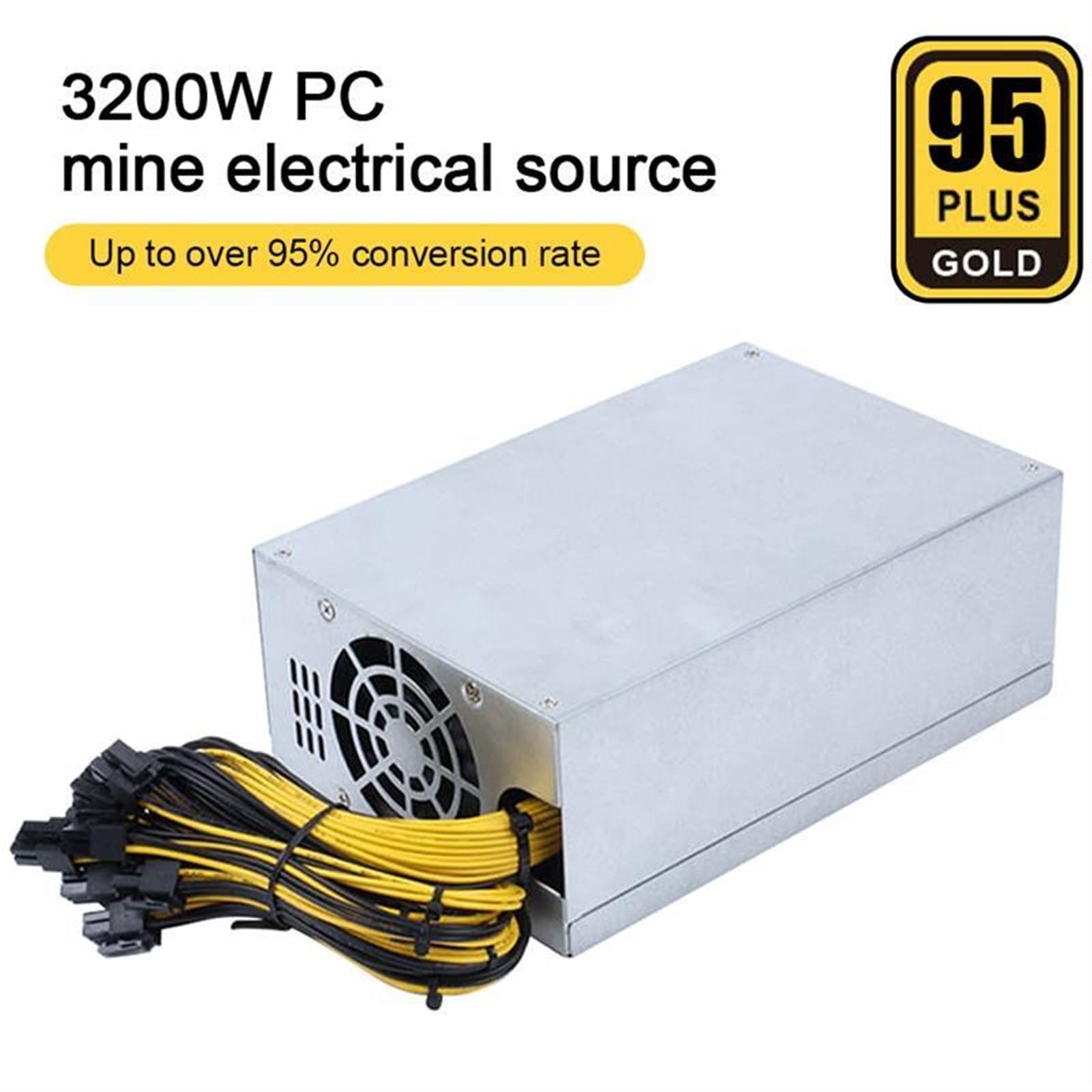 SUTK 3200/2600/2400/200 0w ETH Bitcoin Mining Power Supply 180-240V 10x6pin  95% Efficiency Power Supply for Ethereum BTC Bitcoin Miner (Color : 2U  2600W) : Amazon.com.be: Electronics