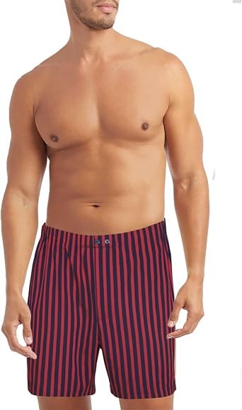 Woven Boxers for Men Hamilton Luxury European Soft Sateen Egyptian Cotton Underwear Striped Design