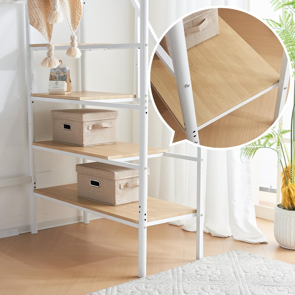 Amazon｜ロフトベッド 2段ベッド デスク付き デスク移動でき システム