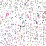 ACWOO Unicorn Temporary Tattoos, 30 Sheets Unicorn Mermaid Temporary Tattoo Stickers for Kids, 350+ Patterns Waterproof Removable, Birthday Party Bag Filler