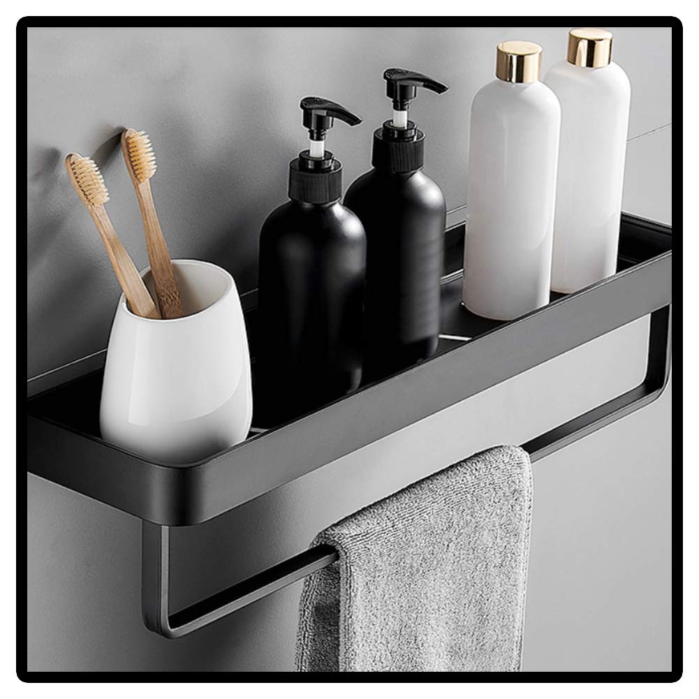 Bathroom Corner Storage Shelf Shower Shelf Wall Mounted Non Rust Aluminum Stick Bathroom Shelves Caddy Storage Racks Basket