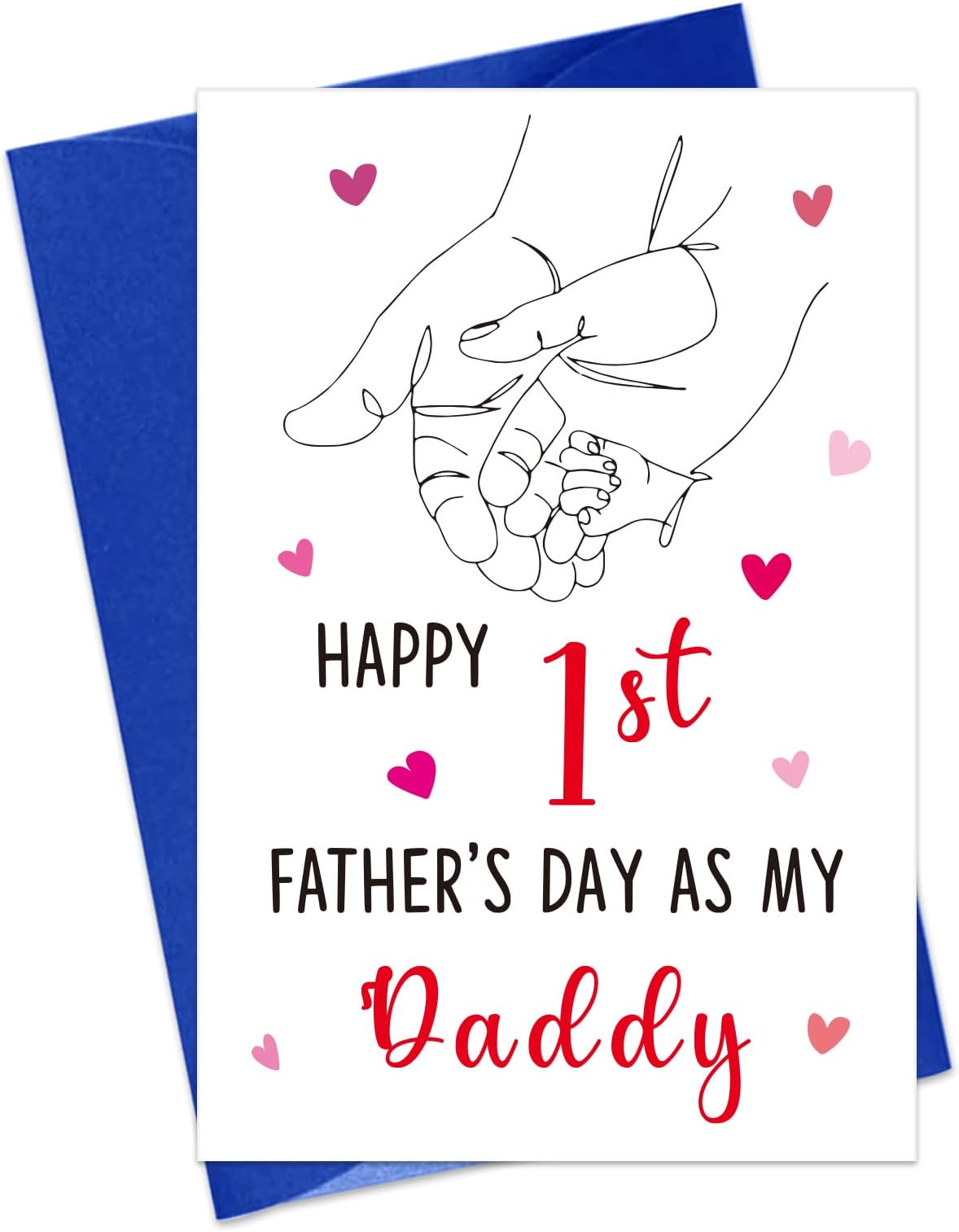 Amazon.com : Longkado Happy 1st Father’s Day as Grandpa Father’s Day ...