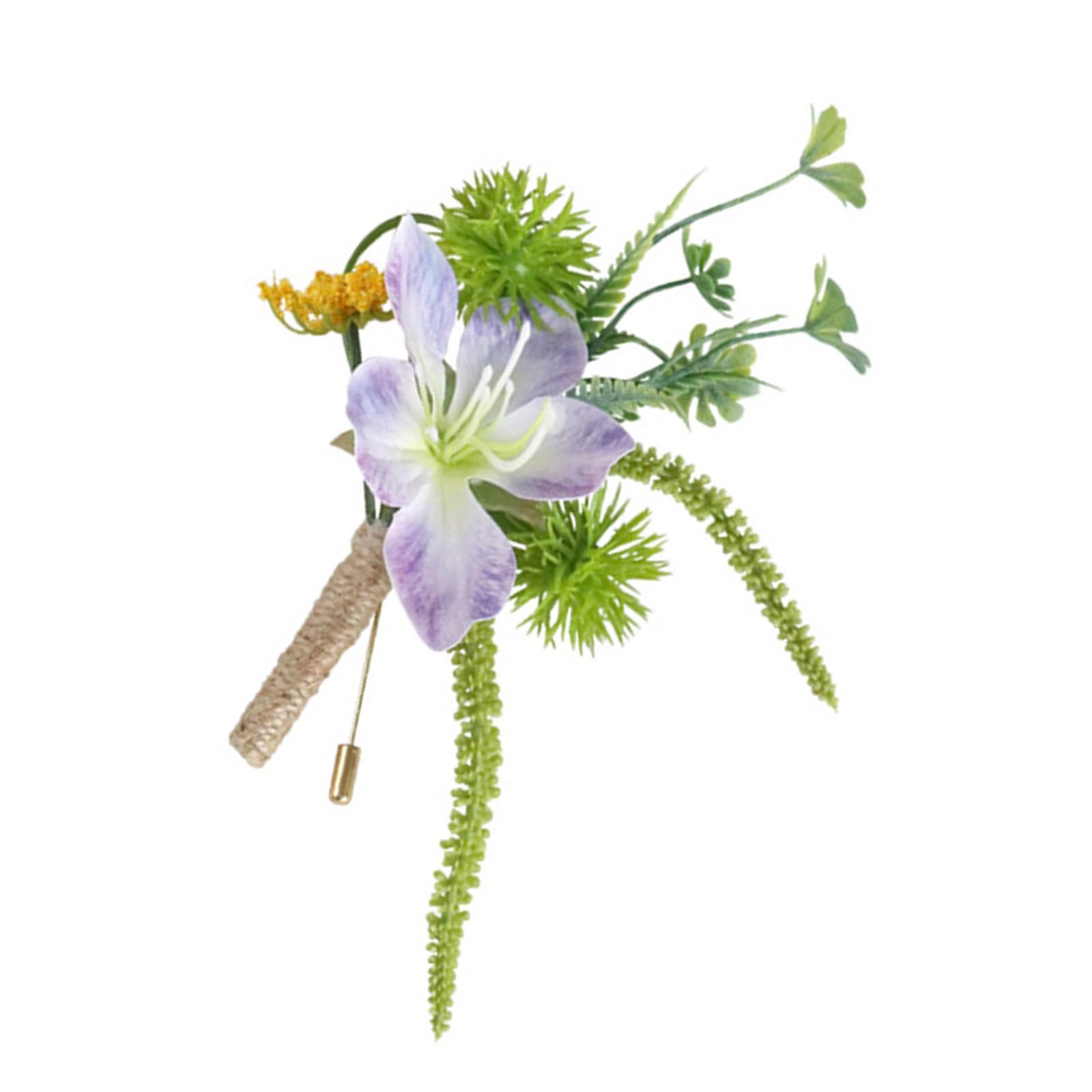 Hsioluted Flower Bridal Corsage Realistic Flower Boutonnieres for Groomsmen Bridesmaid Wedding Openings Ceremony Accessories Wedding Boutonniere