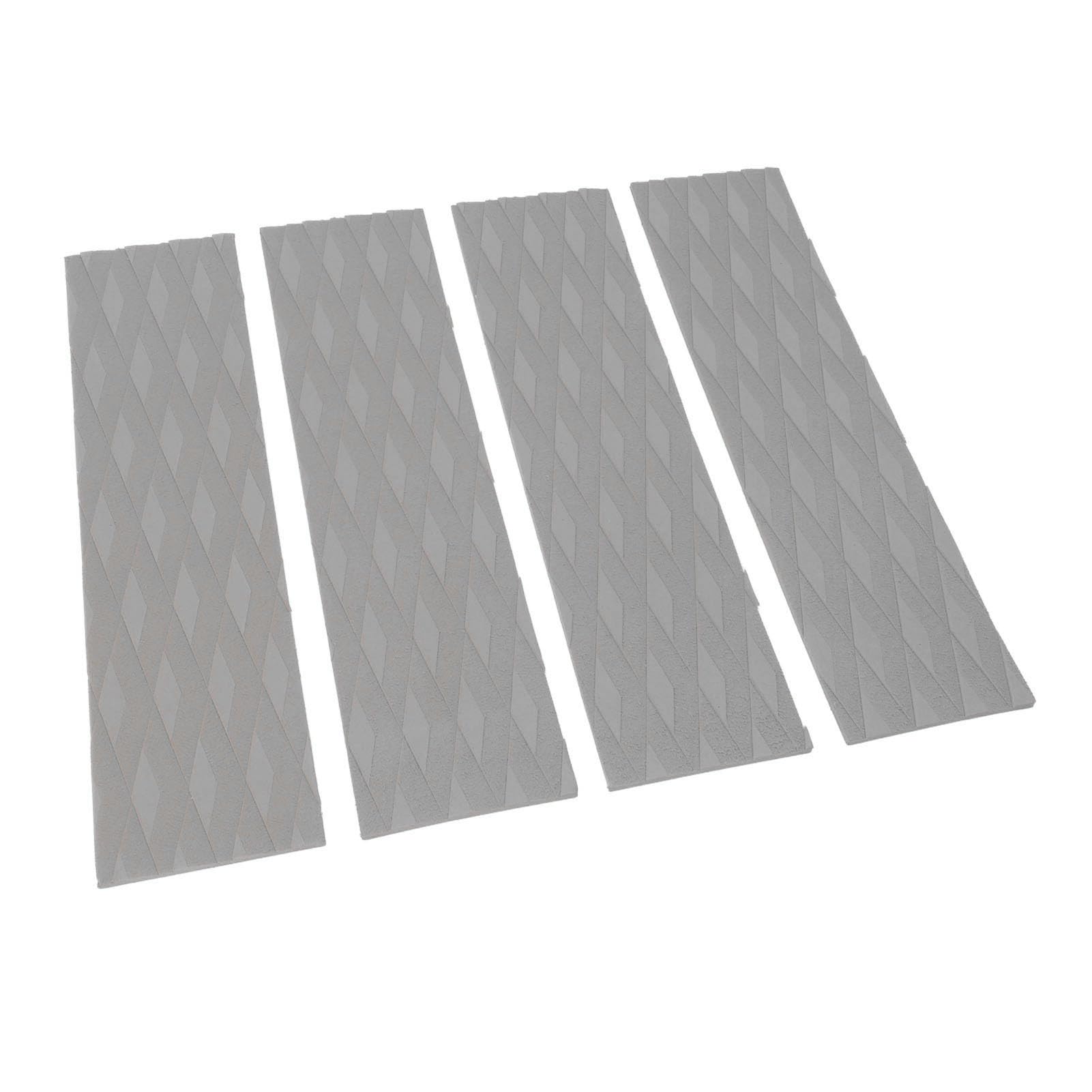 4Pcs Surfboard Traction Pads, Surfing Front Traction Anti Slip Pad for Skimboards Kayak (Gray)
