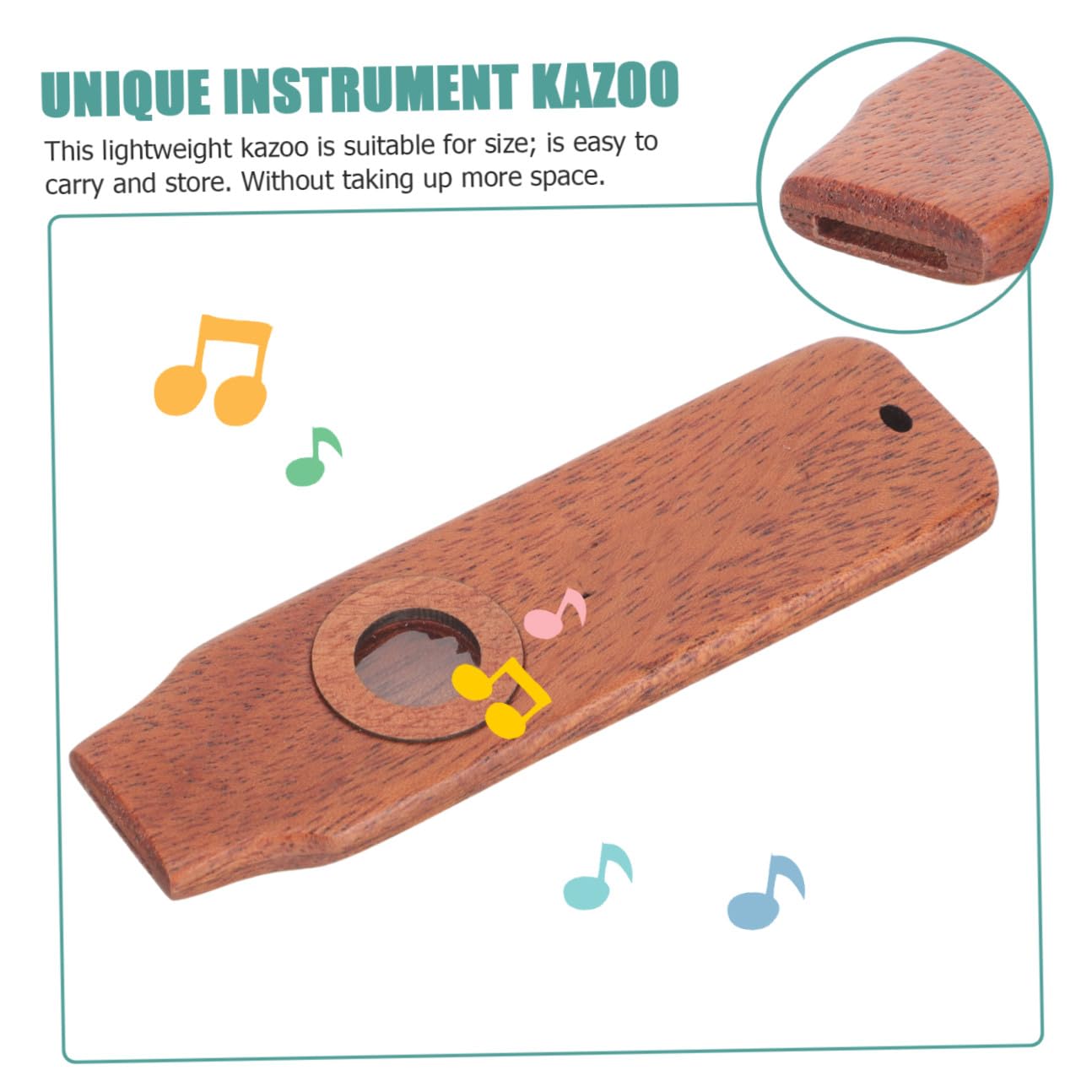 Abaodam 4juegos Kazoo De Madera Para Principiantes Instrumento Musical De Flauta Kazoo Para Acompañamiento Guitarra y Ukelele y Portátil