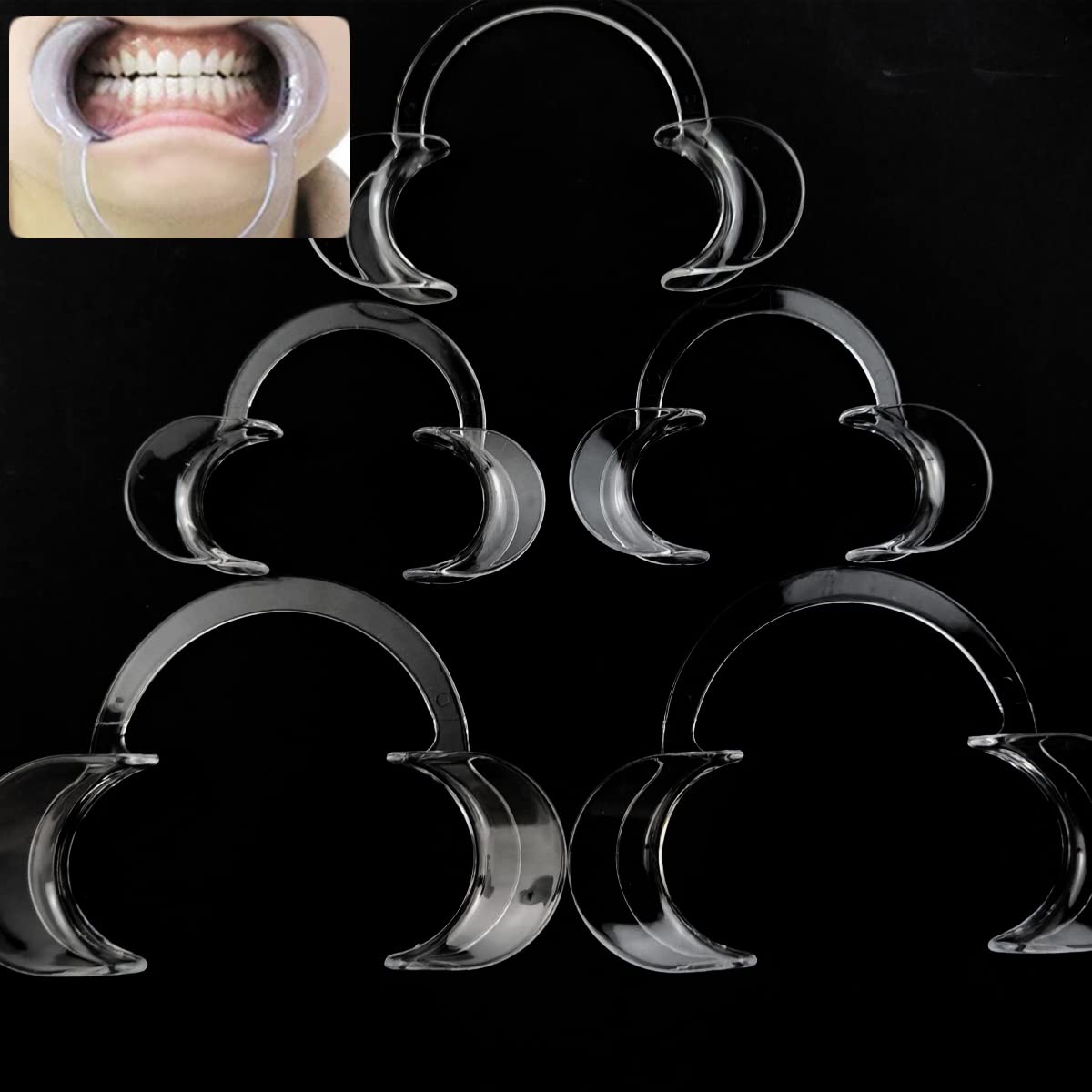 Amazon.co.jp: 21個(M7個+L7個+小7個) C型歯のホワイトニングチークリ