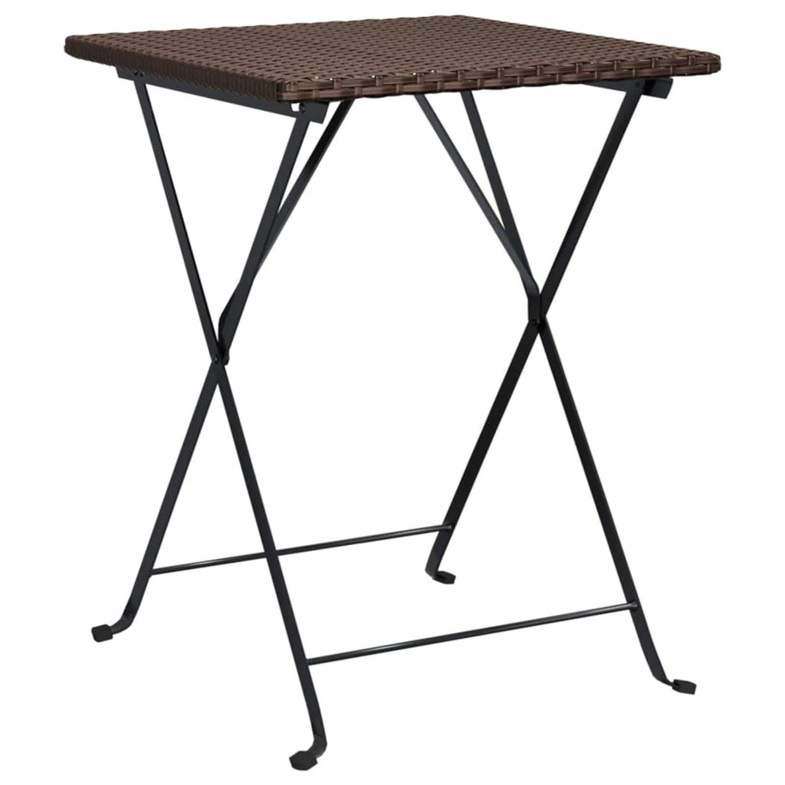 Homgoday Muebles de cafetería Plegables 3 Piezas ratán sintético marrón