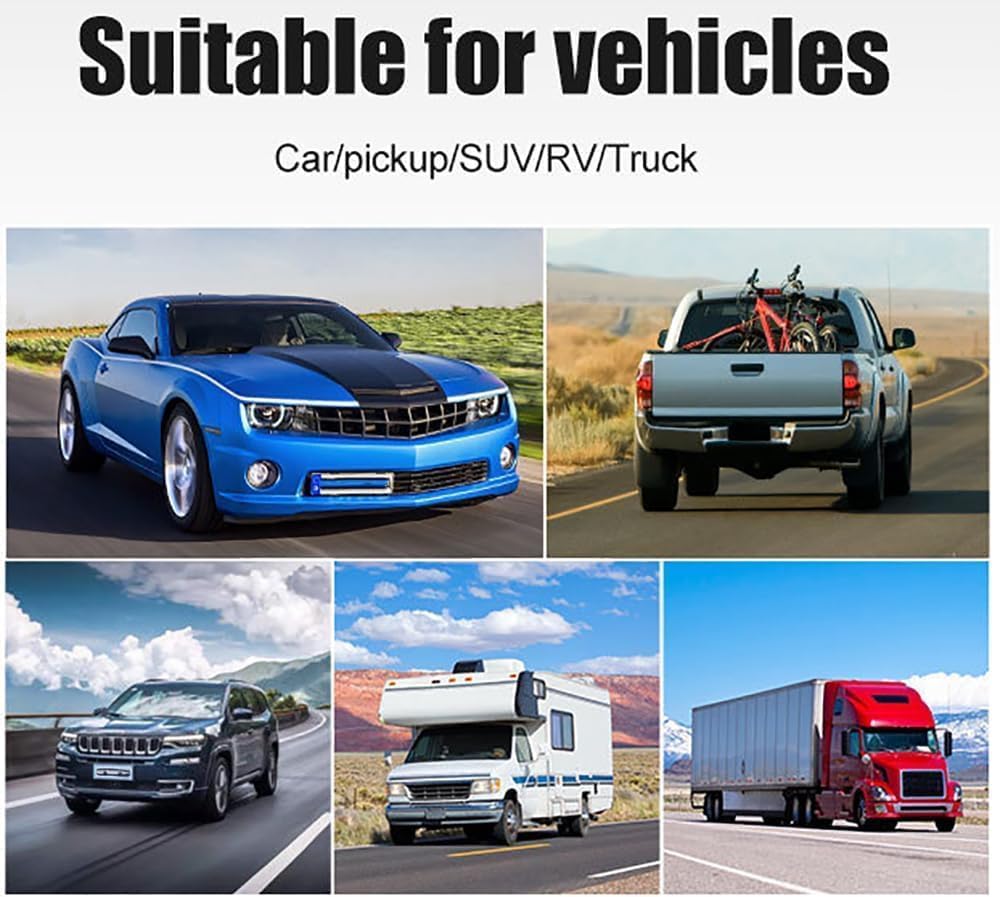 Telecamera Posteriore per Auto 1080P con Monitor HD LCD da 4,3" pollici, Telecamera per Auto Kit, Impermeabile IP68, Visione Notturna,Assistenza al Parcheggio per SUV, Camion, Furgoni