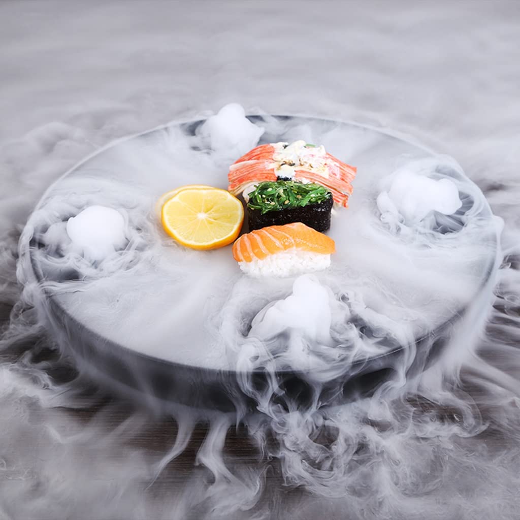 Plat polyvalent pour sushis et cuisine moléculaire à présentation fumée