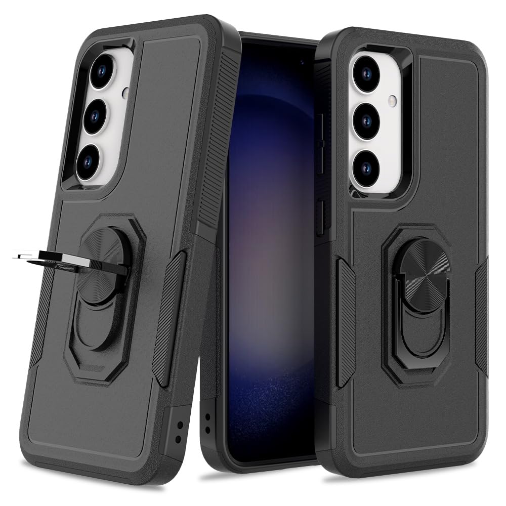 PURECOLOR® Drop Tested Metal Car Mount Back Cover for Samsung Galaxy S24 Plus Case 360° Rotating Ring Holder with Stand Heavy Duty Rugged Armor Hard Pouch - Black (B0D58DWK3X) Amazon Price History, Amazon Price Tracker