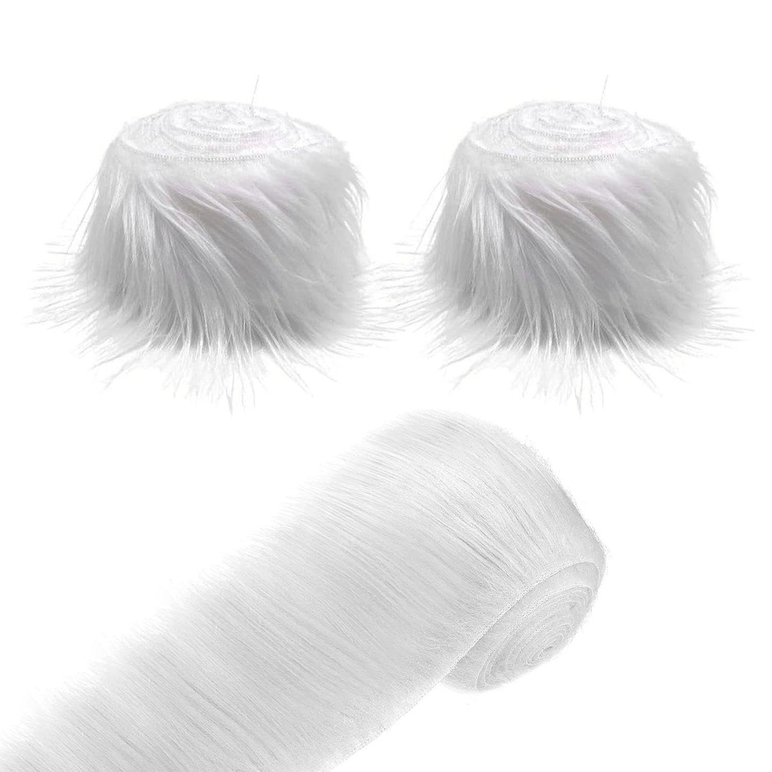 EOWVISN 3 Pieces Of Faux Fur, Plush Strips for Decoration Fluffy Craft Fur Fabric