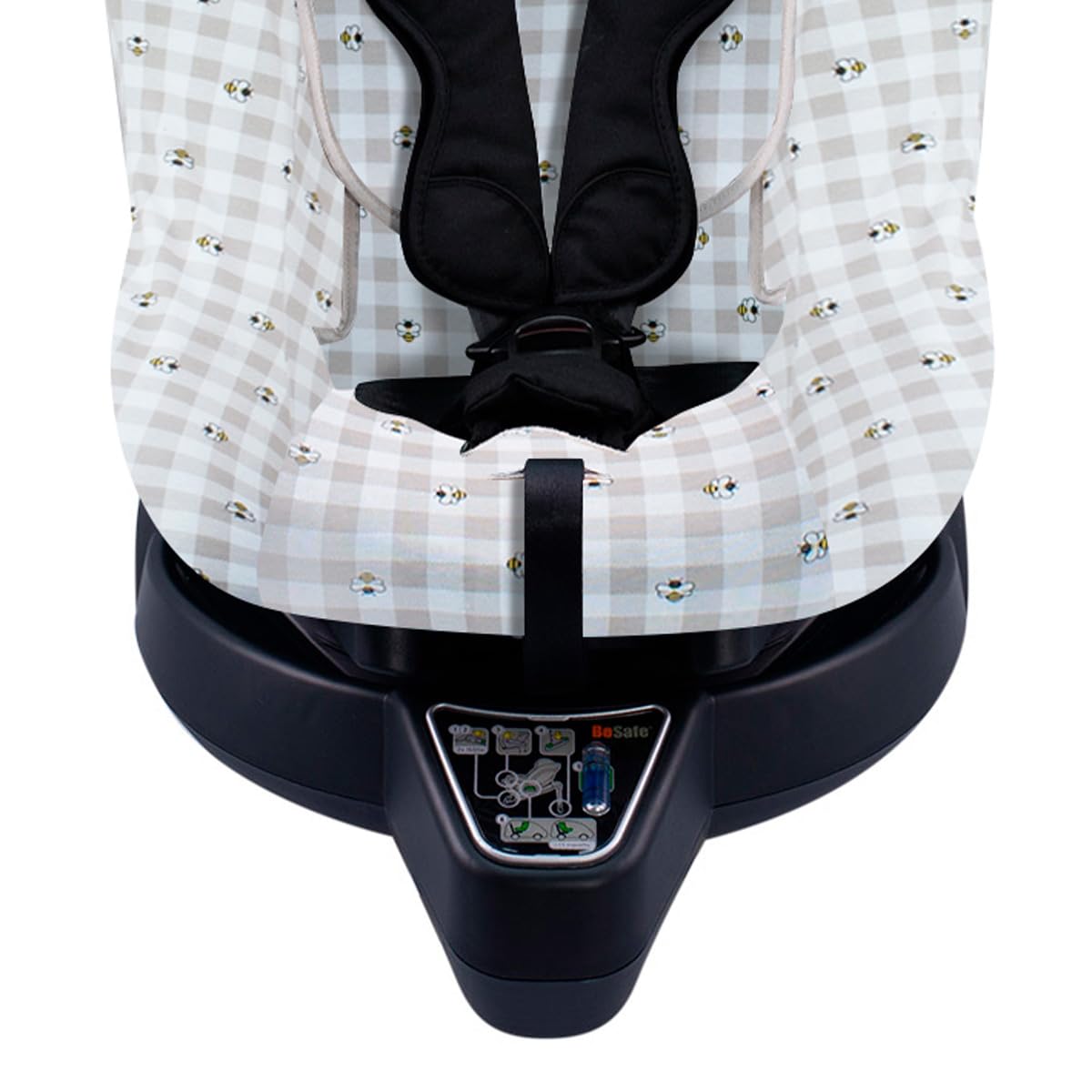 JYOKO Kids Funda de algodón para Silla de Coche Compatible con Besafe Izi Turn B I-Size (Picnic Vichy)
