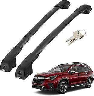 JOYTUTUS Lockable Roof Rack Cross Bars for Subaru Ascent 2019-2025 - 220lbs Aluminum Capacity for Kayaks Bikes Skis Luggage