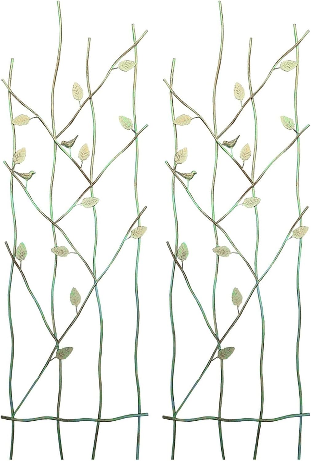 2 Pack Garden Trellis for Climbing Plants, 147cmX48cm Rustproof Iron Trellis, Vintage Aged Style Plant Support Trellis, for Ivy Roses Cucumbers