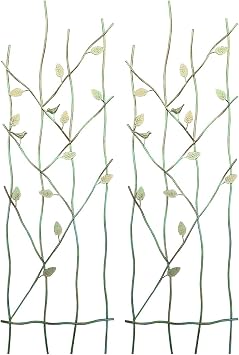 2 Pack Garden Trellis for Climbing Plants, 147cmX48cm Rustproof Iron Trellis, Vintage Aged Style Plant Support Trellis, for Ivy Roses Cucumbers