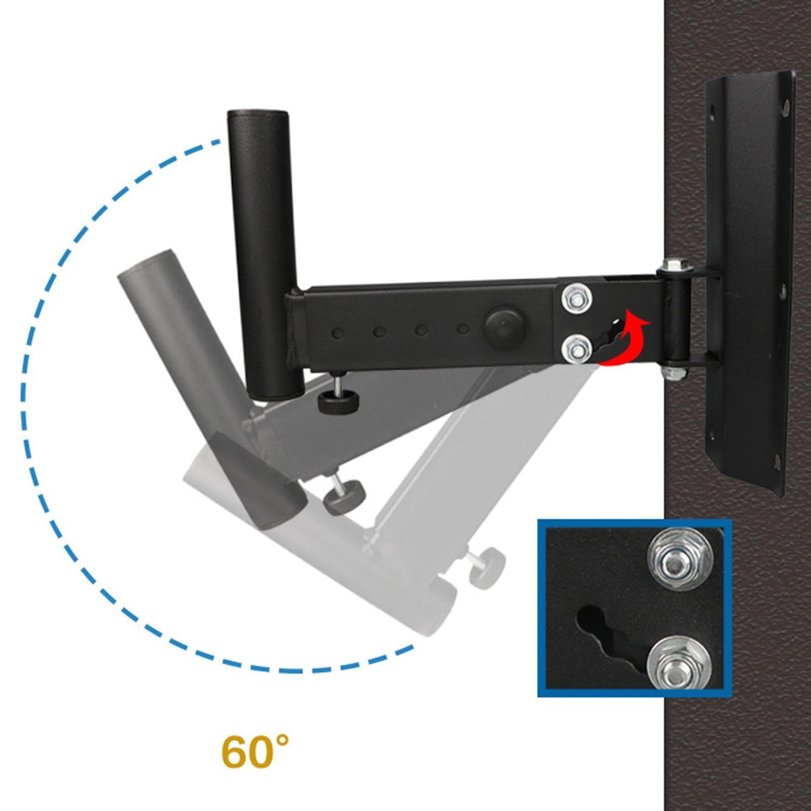 Soporte de Pared para Altavoz de Acero Soporte Ajustable Duradero Accesorios Ahorro de Espacio para Todas Las Necesidades de Escucha en casa de Pared