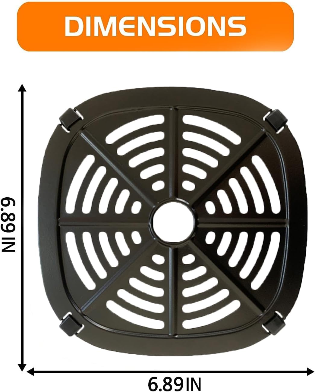 2.6QT Air Fryer Crisper Plate for DASH Tasti-Crisp Electric Air Fryer Oven, Upgraded Nonstick Air Fryer Rack Grill Pan Plate Insert Grate Shelf Grid for Dash 2.6QT Air Fryers, Dishwasher Safe