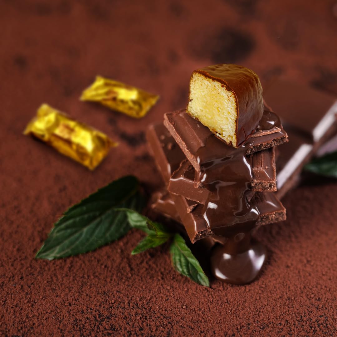 LAPASION Bizcocho Cubierto de chocolate | Bizcochos Ideales para Merienda y Desayunos | Bizcochos con Chocolate de Cobertura | Bizcocho Morenitos | Bizcochos Bombón Oro |2 Kilos | Bolleria y Dulces