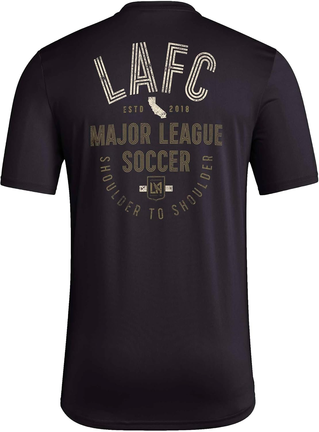 adidas Mens Los Angeles Football Club Lafc MLS Short Sleeve T-Shirt - Image 3