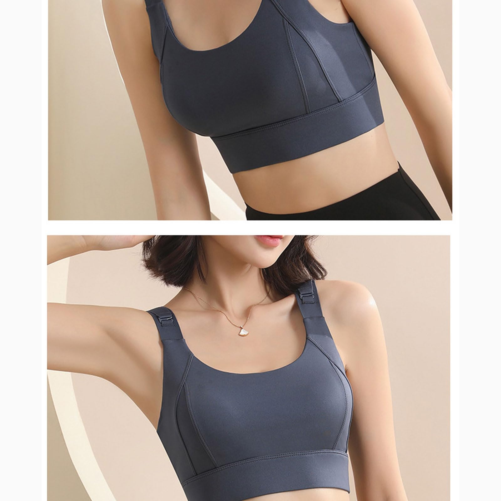 Reggiseni sportivi da donna,Reggiseni Sportivi Donna Push Up Comfort con Schiena Incrociata ,spalline regolabili,Top Sportivi da Sostegno Forte,Traspirante e traspirante,per Ginnastica Yoga Fitness